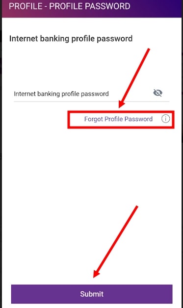 select forgot profile password