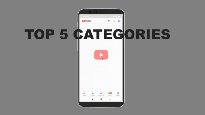 top 5 youtube categories