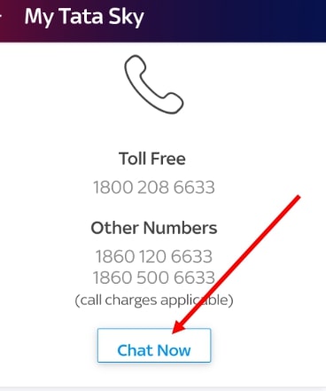 Tata Sky DTH Service Temporary Suspension through Chat