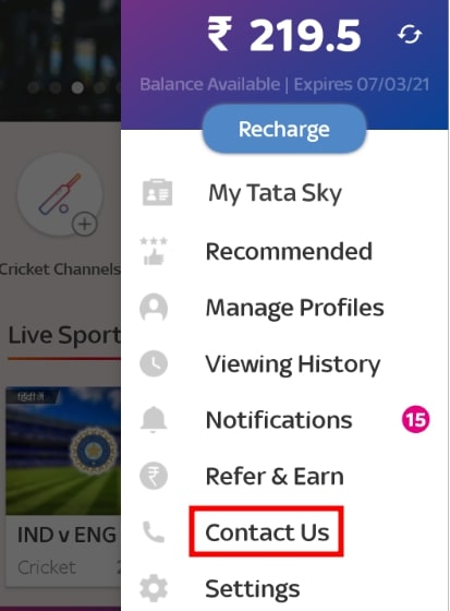 Tata Sky service temporary suspension