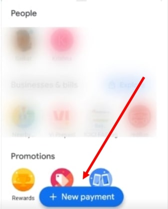 New payment in Gpay