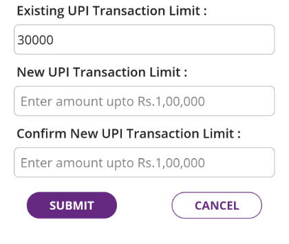 How to set the UPI transaction limit in SBI